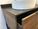 Тумба с раковинами Comforty Порто 120-2 00-00001287 подвесная Дуб темно-коричневый МДФ / ЛДСП