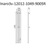 Электрический полотенцесушитель Маргроид Inaro 1200x120 Inaro3v-12012-1049-9005R правый Черный матовый нержавеющая сталь