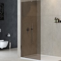 Душевая перегородка Cezares Liberta 100 LIBERTA-L-1-TB-100-BR-Cr профиль Хром стекло бронзовое