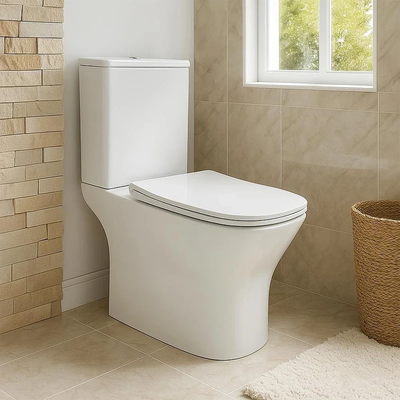Унитаз компакт Azario Kashmir AZ-9143S цвет Белый с бачком и сиденьем Микролифт