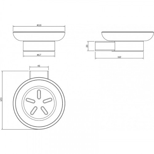 Мыльница Milacio Ultra MCU.962.MB Чёрная матовая