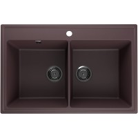Кухонная мойка Ulgran Quartz Ruma 780-06 Трюфель искусственный камень (литьевой мрамор) встраиваемый