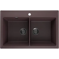 Кухонная мойка Ulgran Quartz Ruma 780-06 Трюфель искусственный камень (литьевой мрамор) встраиваемый