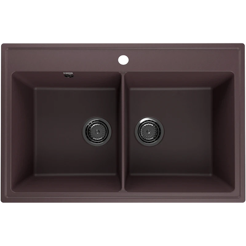 Кухонная мойка Ulgran Quartz Ruma 780-06 Трюфель искусственный камень (литьевой мрамор) встраиваемый