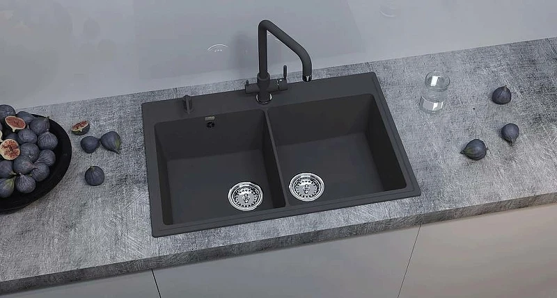 Кухонная мойка Ulgran Quartz Ruma 780-06 Трюфель искусственный камень (литьевой мрамор) встраиваемый