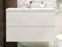 Тумба под раковину Art&Max Verona Push 90 AM-Verona-Push-900-2C-SO-BI-TS подвесная цвет Белый матовый с тиснением