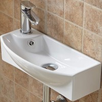 Раковина WeltWasser Aisbach 7946 GL-WT L 45 10000008694 Белая глянцевая фаянс подвесная