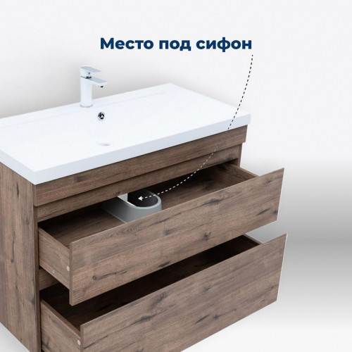 Тумба под раковину Aquanet Нота New 58 344139 Дуб веллингтон табак