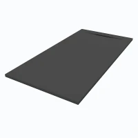 Душевой поддон из искусственного камня Starohome Nordic 160х90 52988035 цвет Черный матовый