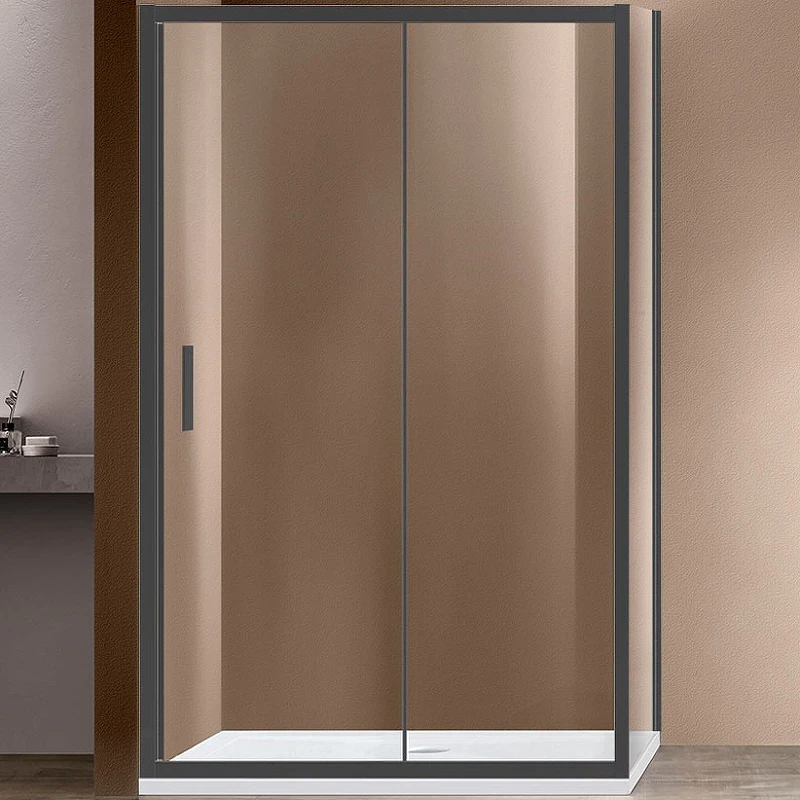 Душевой уголок Vincea Garda 120x80 VSR-1G8012CLGM профиль Вороненая сталь стекло прозрачное