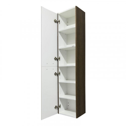 Шкаф пенал Comforty Ангара 35 00-00019358 подвесной цвет Дуб темно-коричневый