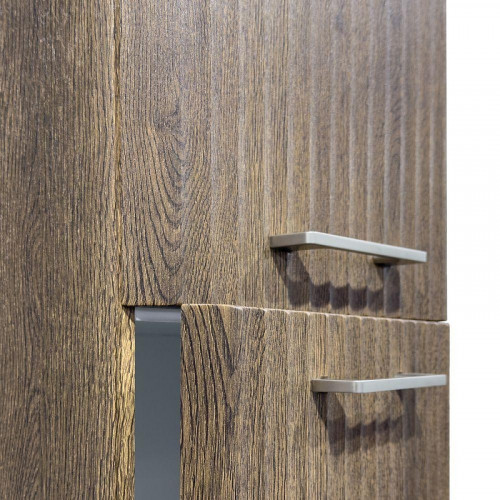 Шкаф пенал Comforty Ангара 35 00-00019358 подвесной цвет Дуб темно-коричневый