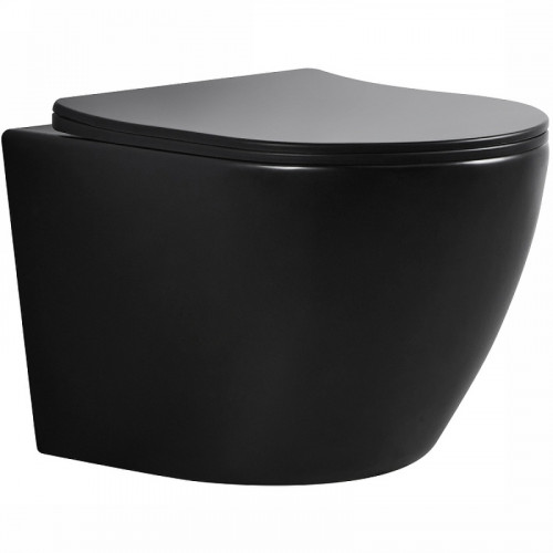 Унитаз Bond F01-108 подвесной Черный с сиденьем Микролифт фарфор подвесной