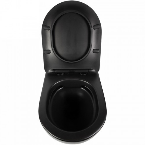 Унитаз Bond F01-108 подвесной Черный с сиденьем Микролифт фарфор подвесной