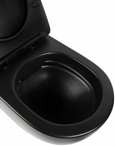 Унитаз Bond F01-108 подвесной Черный с сиденьем Микролифт фарфор подвесной