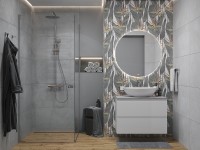 Столешница под раковину Cersanit Stone 80 64186 Серая матовая искусственный камень (литьевой мрамор)