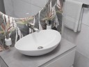 Столешница под раковину Cersanit Stone 80 64186 Серая матовая искусственный камень (литьевой мрамор)