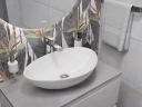 Столешница под раковину Cersanit Stone 80 64186 Серая матовая искусственный камень (литьевой мрамор)