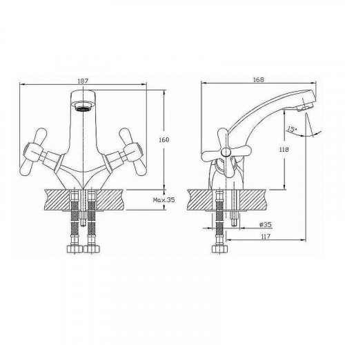Смеситель для раковины D-Lin D110808 цвет  Хром