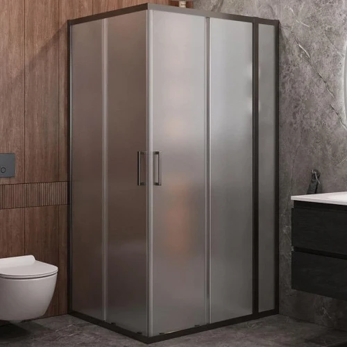 Душевой уголок Cezares Molveno 110x90 MOLVENO-AH-21-90+20-P-GM Оружейная сталь стекло прозрачное