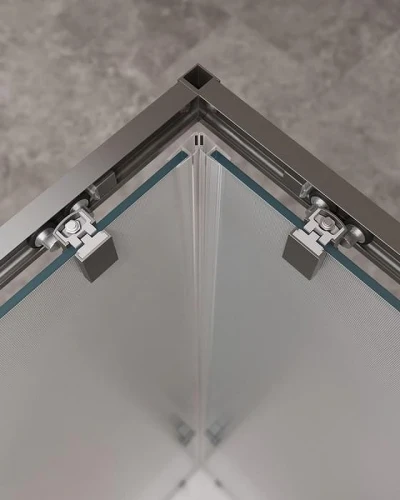 Душевой уголок Cezares Molveno 110x90 MOLVENO-AH-21-90+20-P-GM Оружейная сталь стекло прозрачное