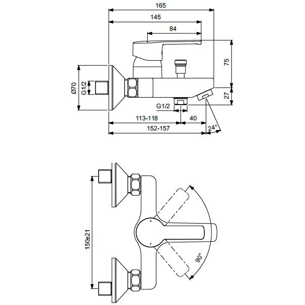 Комплект смесителей Vidima Uno BA376AA