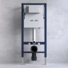 Унитаз с инсталляцией WellWant Aura WWU01121WK + AM.PM PrimeFit I012709.0138 с сиденьем Микролифт и Черной матовой клавишей смыва