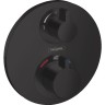 Смеситель для душа Hansgrohe Ecostat S 15758670 с термостатом Черный матовый латунь встраиваемый