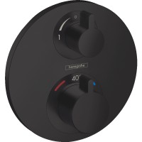 Смеситель для душа Hansgrohe Ecostat S 15758670 с термостатом Черный матовый латунь встраиваемый