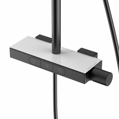 Душевая система Black&amp;White Universe UK5010B 5010ВUK Черная матовая латунь на стену