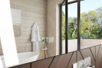 Зеркало Vigo Elen Luxe 100 с подсветкой и часами Хром