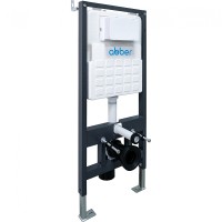 Инсталляция Abber AC0105 для унитаза без клавиши смыва нержавеющая сталь