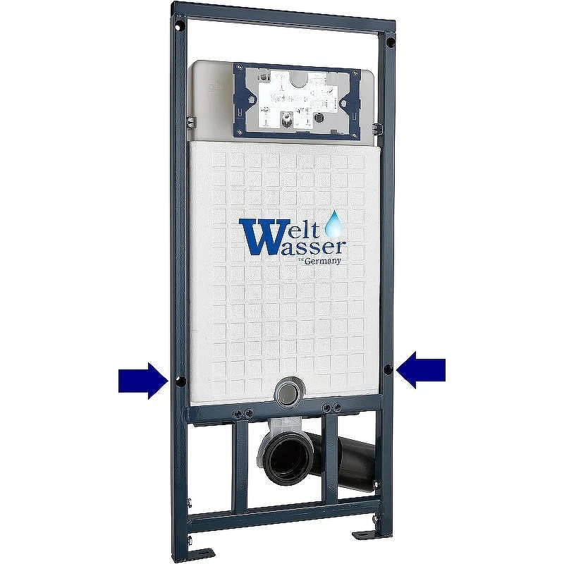 Комплект унитаза с инсталляцией WeltWasser MARBERG 507 + BAARBACH 004 GL-WT + MAR 507 RD 10000006952 цвет Белый глянцевый с сиденьем Микролифт и клавишей смыва цвет Хром