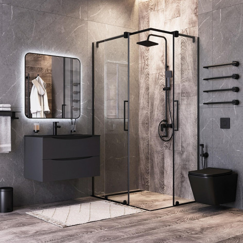 Тумба под раковину Bond Cube 80 T01807 подвесная цвет Темно-серый