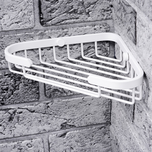 Полка корзина WasserKRAFT K-733W угловая Белая