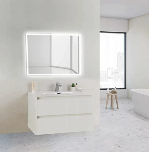 Тумба под раковину BelBagno KRAFT 39-800/390-2C-SO-BO подвесная Bianco Opaco МДФ / ЛДСП