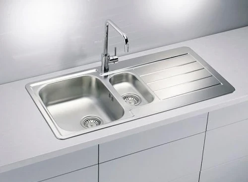 Кухонная мойка Alveus Line 10 NAT-90 980x500 1064281 Натуральная сталь со смесителем Gappo G4099 Нержавеющая сталь