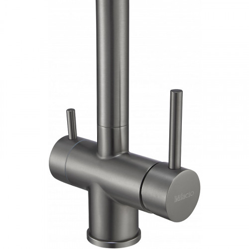 Смеситель для кухни Milacio Ultra MCU.558.GM Вороненая сталь нержавеющая сталь