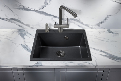 Смеситель для кухни Milacio Ultra MCU.558.GM Вороненая сталь нержавеющая сталь