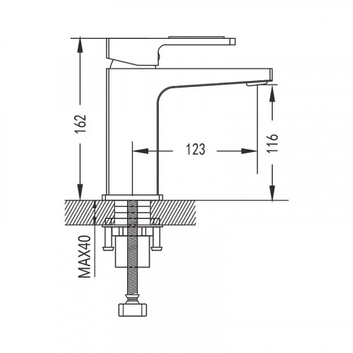 Смеситель для раковины Shevanik S9001 цвет Хром