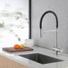 Смеситель для кухни Abber Wasser Kreis AF81141SP Сатин Черный матовый латунь