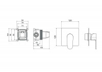 Смеситель для душа Aquatek Оберон AQ1266BG цвет Золото шлифованное