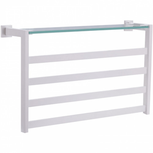 Электрический полотенцесушитель Black&White Universe N-333W 58х35 333WN с полкой Белый матовый нержавеющая сталь