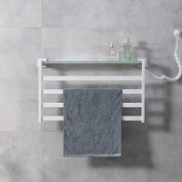Электрический полотенцесушитель Black&amp;White Universe N-333W 58х35 333WN с полкой Белый матовый нержавеющая сталь