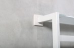 Электрический полотенцесушитель Black&White Universe N-333W 58х35 333WN с полкой Белый матовый нержавеющая сталь