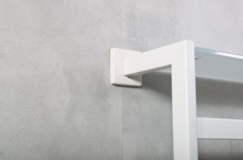 Электрический полотенцесушитель Black&White Universe N-333W 58х35 333WN с полкой Белый матовый нержавеющая сталь