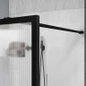 Душевая перегородка Vincea Walk-In 70 VSW-1HP700FLB профиль Черный матовый стекло рифленое