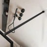 Душевая перегородка Vincea Walk-In 70 VSW-1HP700FLB профиль Черный матовый стекло рифленое