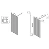 Душевая перегородка Vincea Walk-In 70 VSW-1HP700FLB профиль Черный матовый стекло рифленое