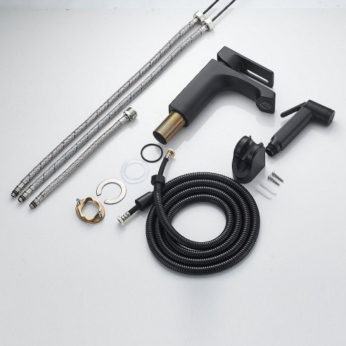 Смеситель для раковины Raffine F171H с гигиеническим душем цвет Черный